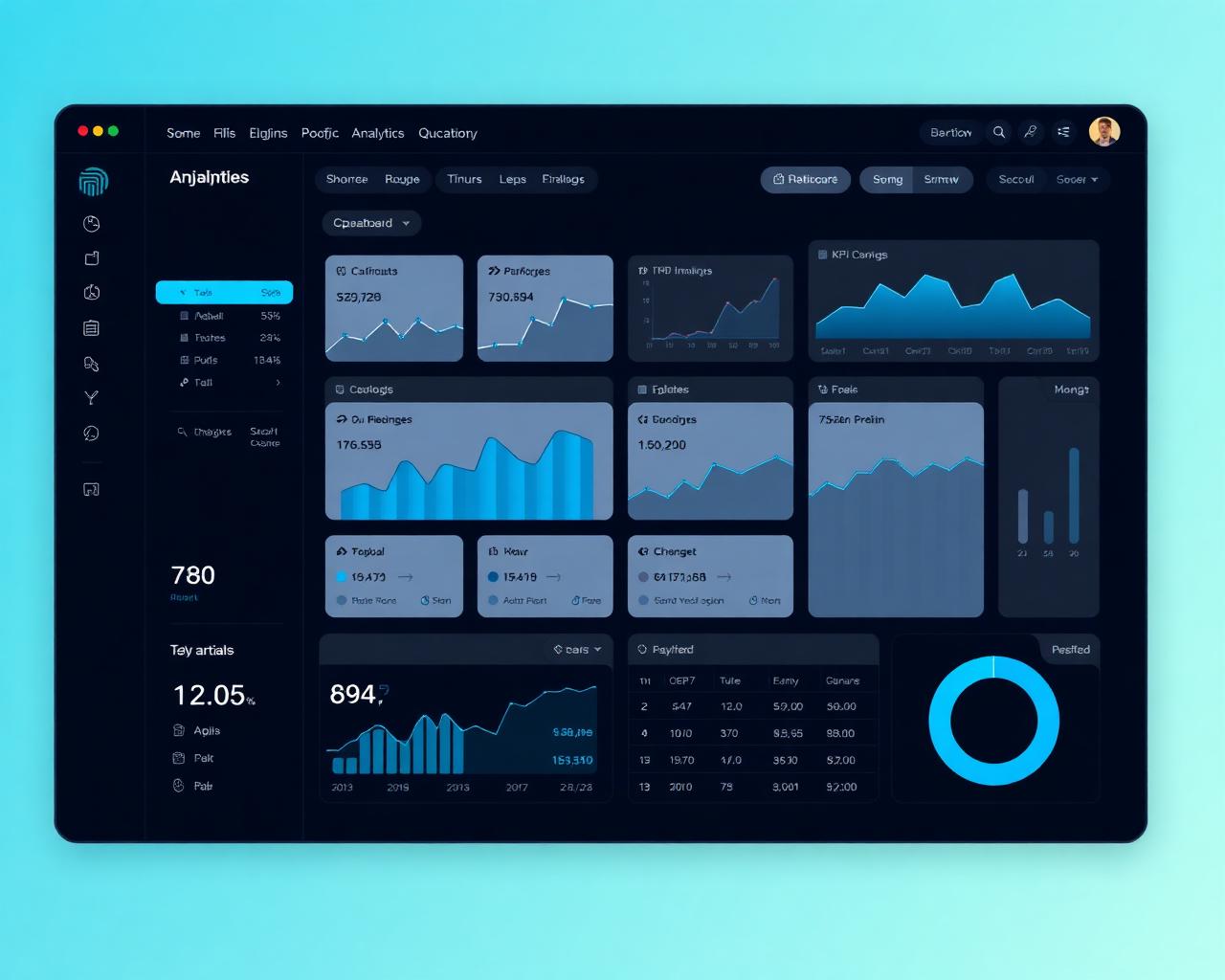 Analytics dashboard showing leads, bookings and SEO